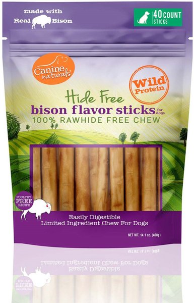 Canine Naturals 5-in Sticks Bison Dog Chew Treat