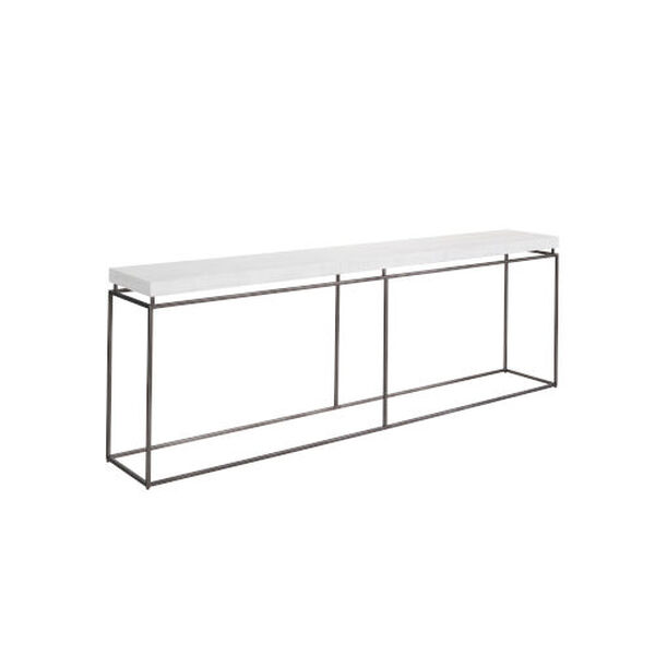 Watts White and Black Console Table