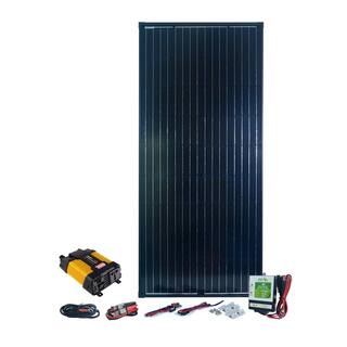 NATURE POWER 180-Watt MonoCrystalline Solar Panel with 300-Watt Power Inverter and 12 Amp Charge Controller 50183