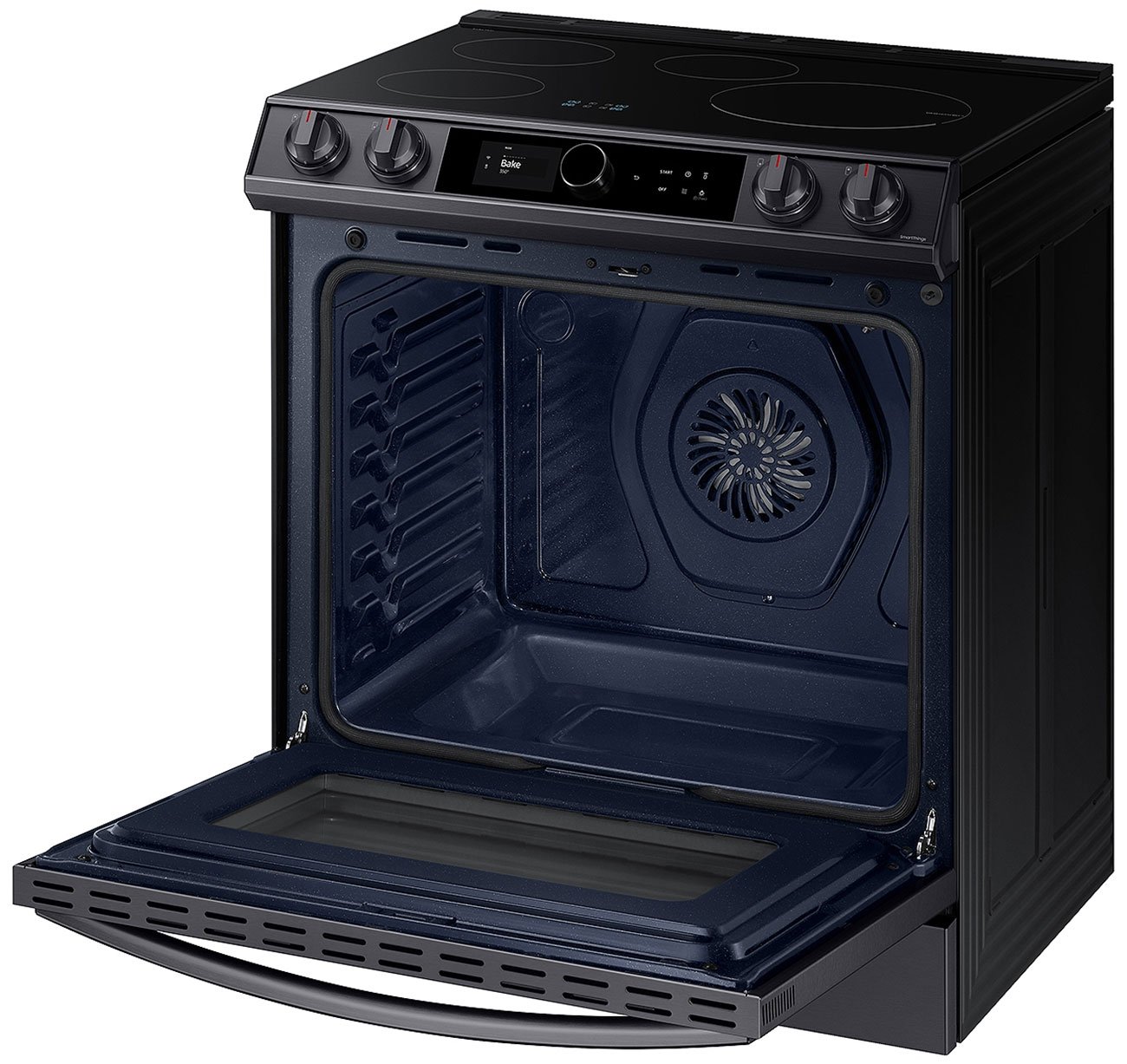  ADA 6.3 Cu. Ft. Fingerprint Resistant Black Stainless Steel Smart Slide-In Induction Range With Smart Dial and Air Fry