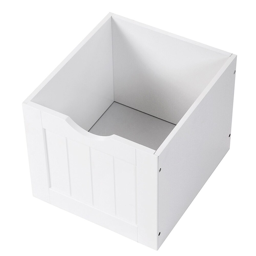 Floor Cabinet Multifunctional Bathroom Storage Organizer Rack Stand  2 Drawers  White   11.8\