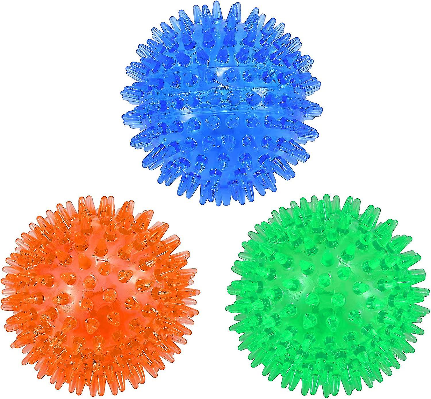 3 Pack Dog Squeak Balls， Dog Chew Ball， Floating Pool Toy， Puppy Throwing Toy