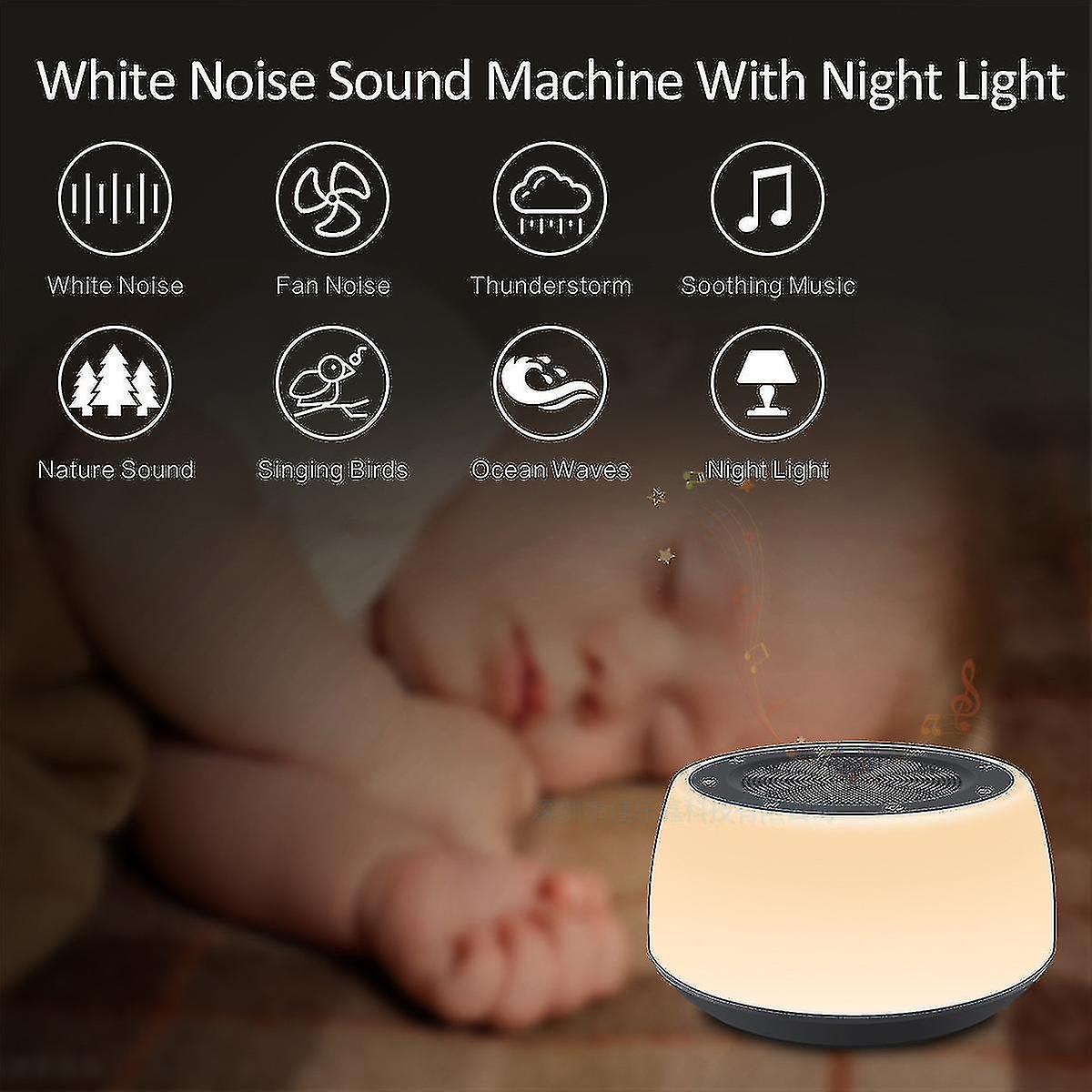 White Noise Machine， White Noise Machine， With 16 Natural Sounds， Memory Function， Adjustable Timer， Portable， Relaxation， Relaxation， Office Travel