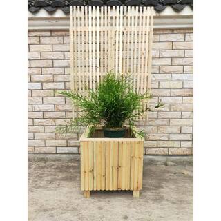 Ejoy 70 in. x 20 in. x 20 in. Wooden Planter Box with Trellis PlanterWithLattice_70x20x20