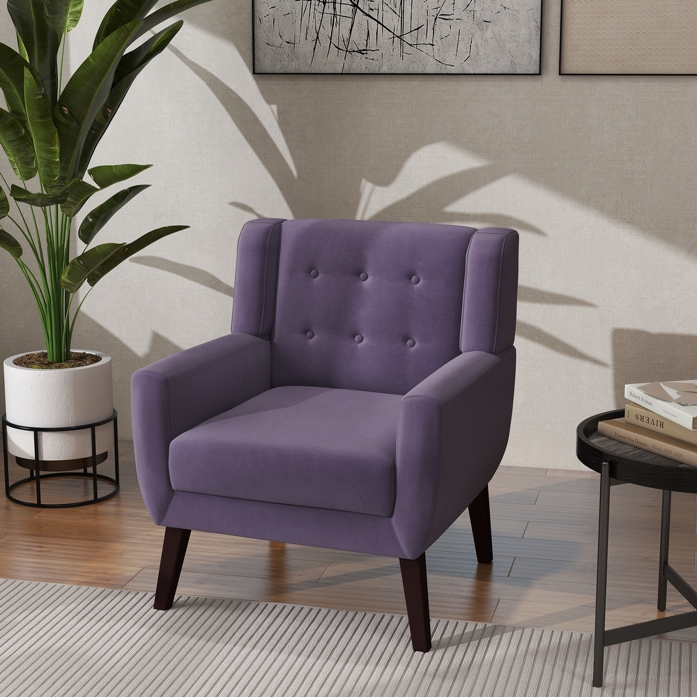 Modern Accent Chair Velvet Armchair