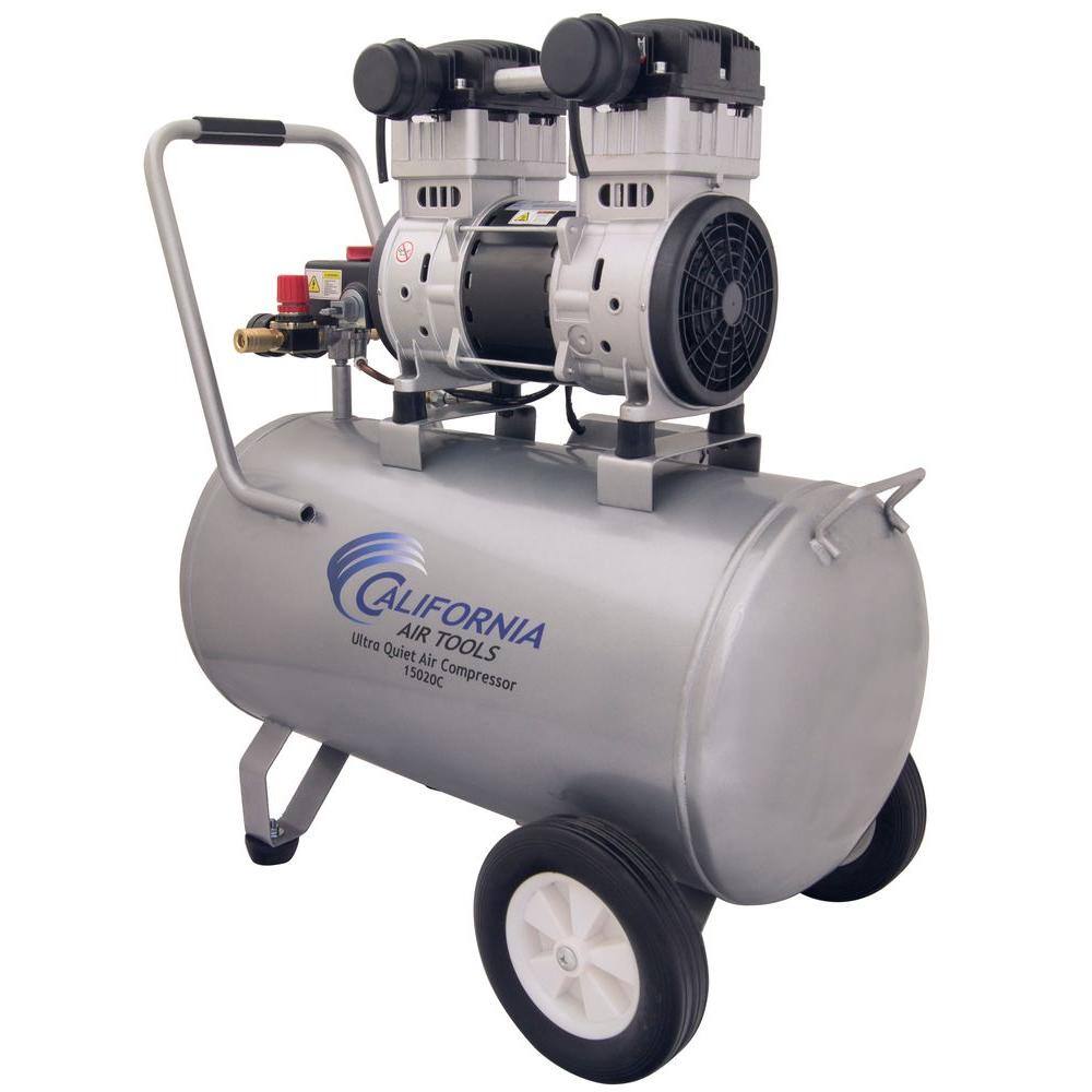 California Air Tools 15 Gal. 2.0 HP 220-Volt 60 Hz Ultra Quiet and Oil-Free Air Compressor 15020C-22060