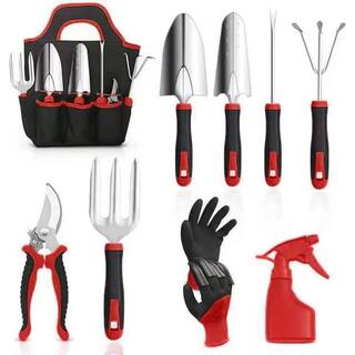 9-Piece Stainless Steel Heavy-Duty Garden Tool Set B0BGMX631Z