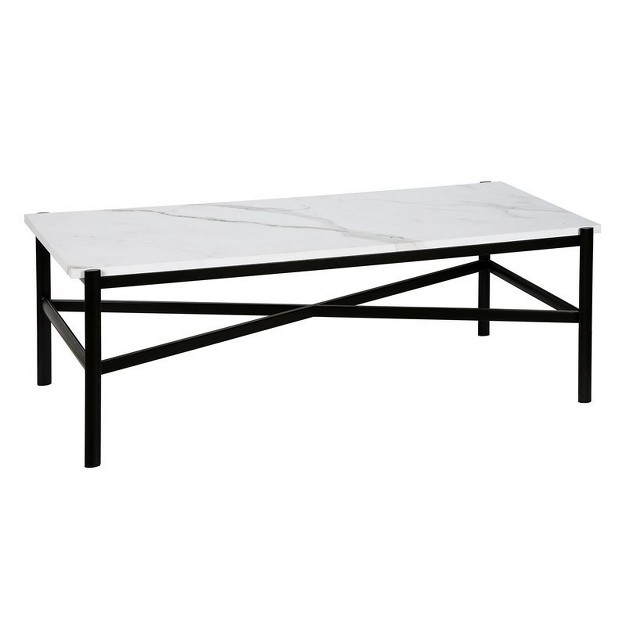 Metal Marble Coffee Table In Black Henn amp hart