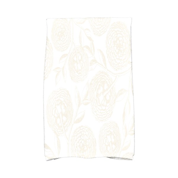 18 x 30-inch Antique Flowers Floral Print Hand Towel