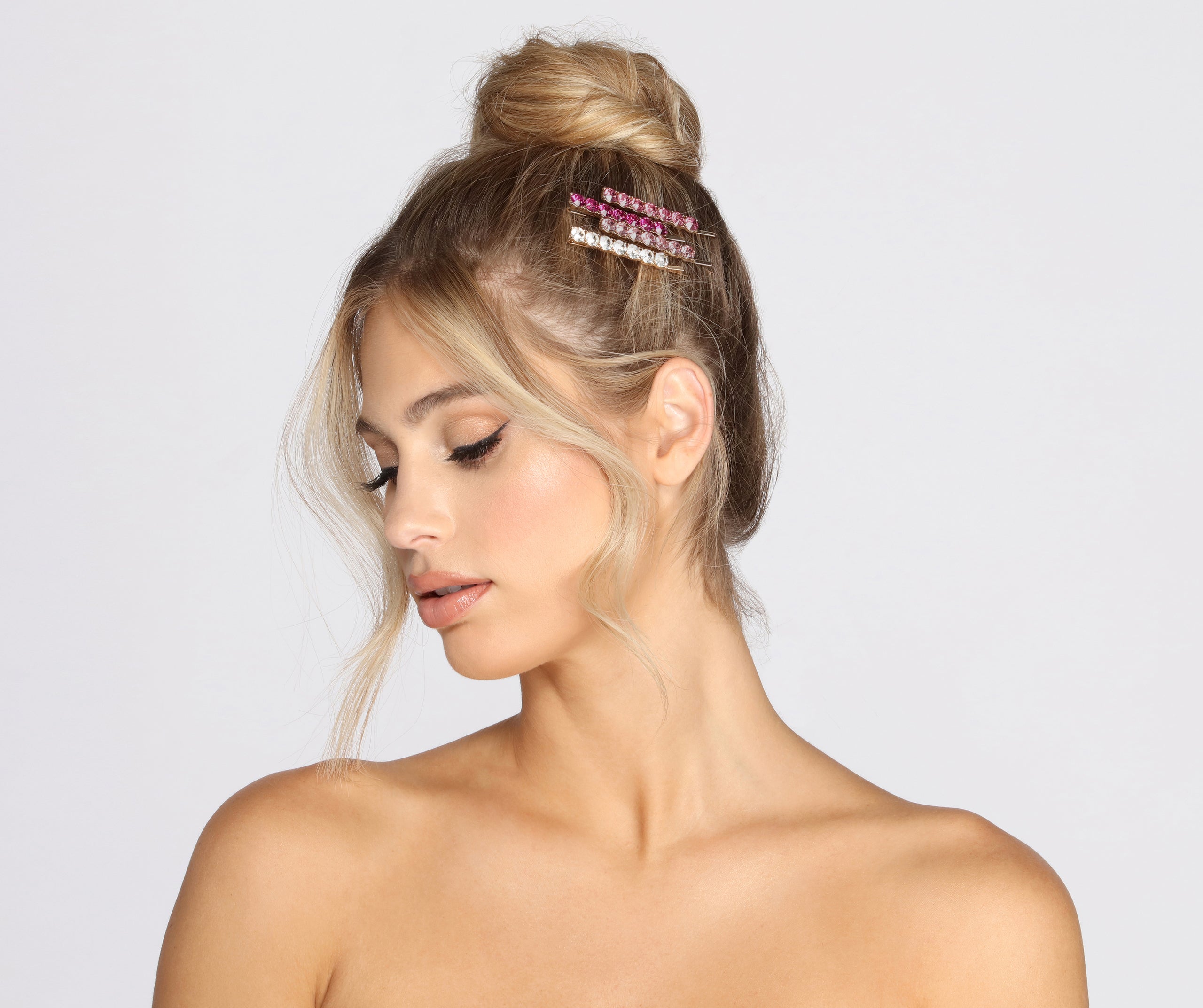 Five Pack Ombre Stone Bobby Pins