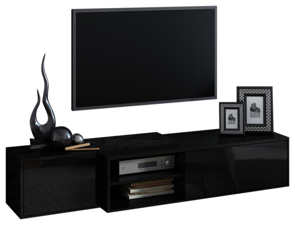 FIGMA 1 High Gloss TV Stand   Contemporary   Entertainment Centers And Tv Stands   by Table World  Houzz