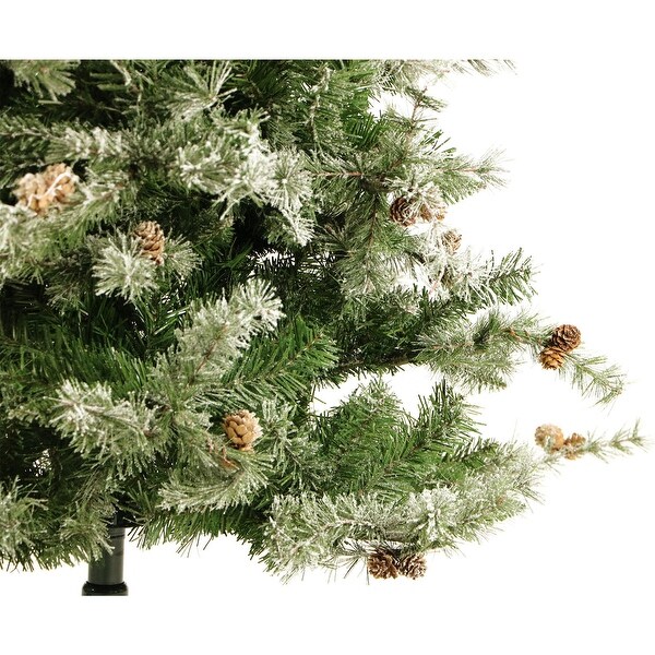 Fraser Hill Farm 9 Ft. Buffalo Fir Slim Artificial Christmas Tree with Smart String Lighting