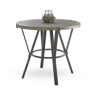 Steve Silver Company Portland 42 in. Round Gray Wood and Ash Veneer Top Counter Table (Seats up to 4) OR420PT