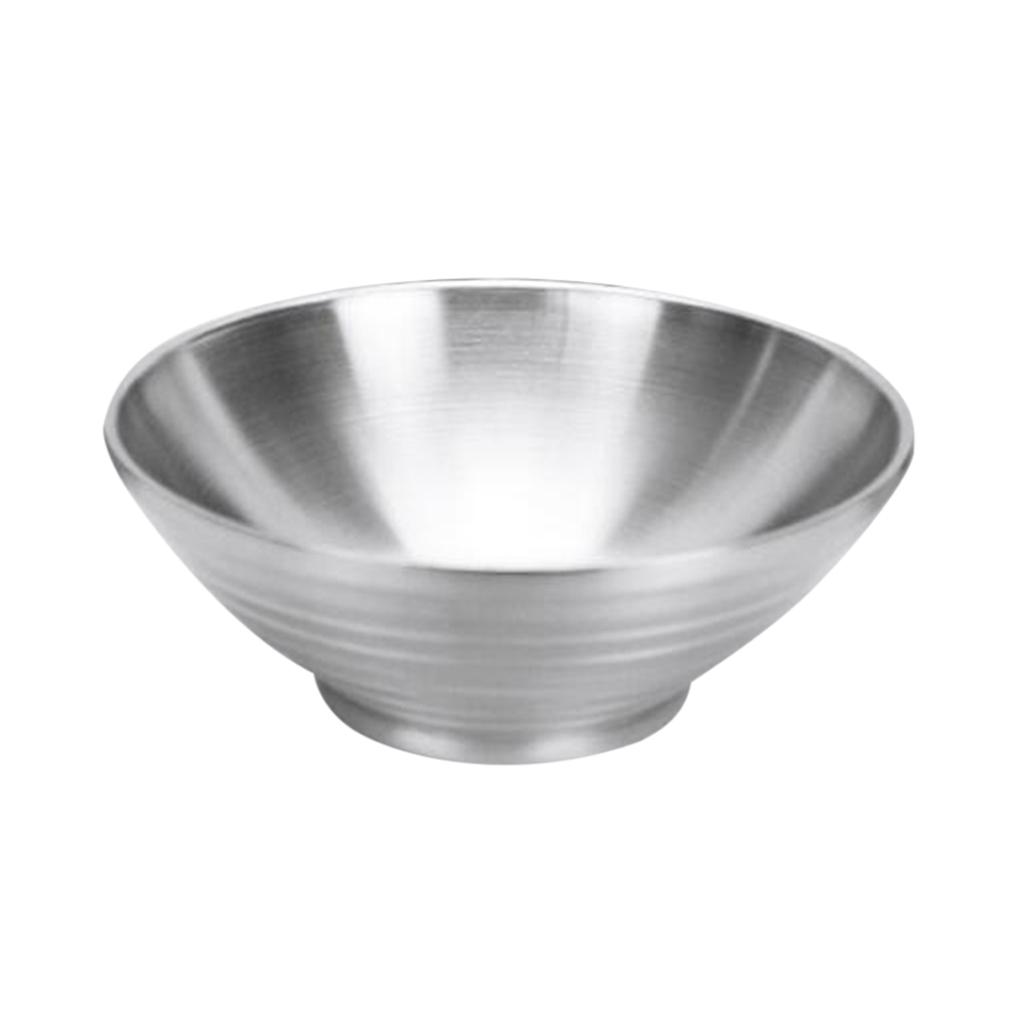 Stainless Steel ， Large Metal Salad Bowl， Serving Bowl For Fruit And Vegetable， Kitchen Mixing Bowl， Kids Snacks Bowl， ， 22cm