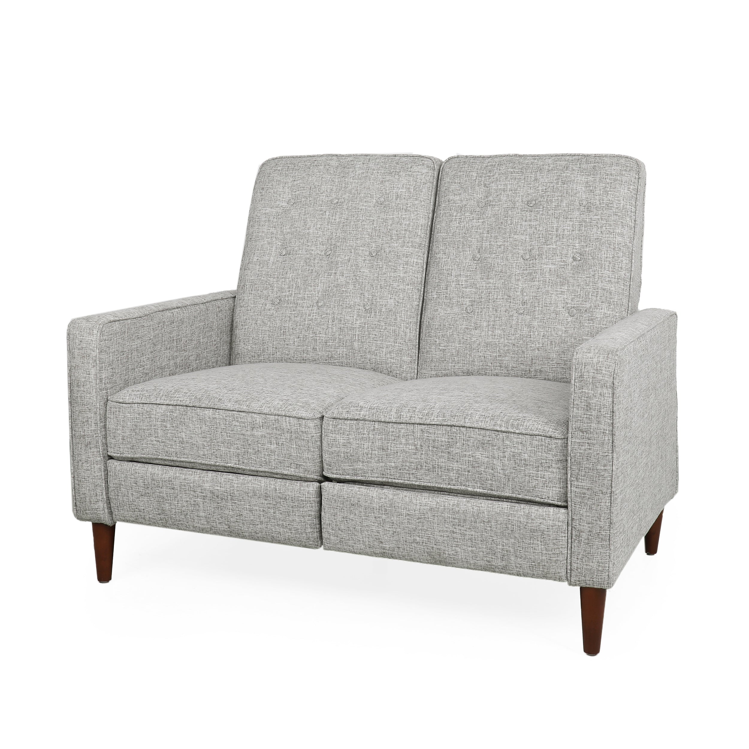 Manville Contemporary Tufted Loveseat Pushback Recliner