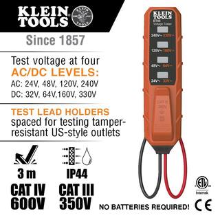 Klein Tools Electrical Test Kit with Voltage and Receptacle Tester ET45VP