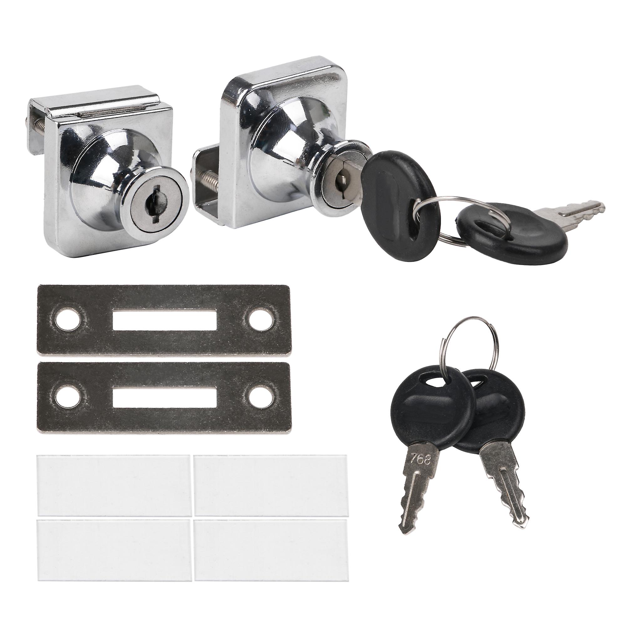 Showcase Door Lock Stainless Steel and  Key