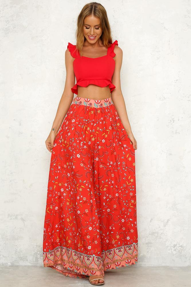 Little Lion Crop Top Red