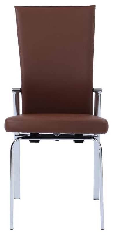 Contemporary Motion Back Side Chair   Set Of 2  Brown   Contemporary   Dining Chairs   by VirVentures  Houzz