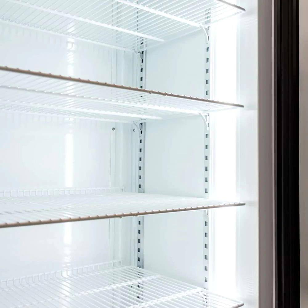 Cooler Depot 25 in. W 15.5cu.ft Commercial Merchandise Upright Display Single Glass Door Beverage Refrigerator cooler in White CD-430S