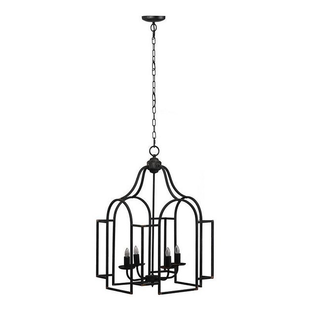 Malin Entry 4 light Chandelier Antique Black A amp b Home