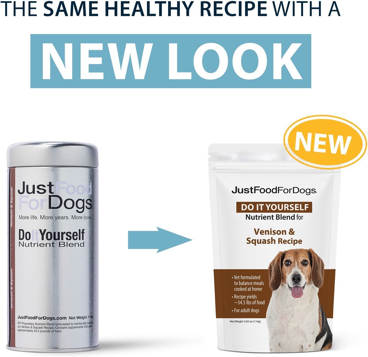 JustFoodForDogs DoItYourself Venison and Squash Recipe Fresh Dog Food Recipe and Nutrient Blend