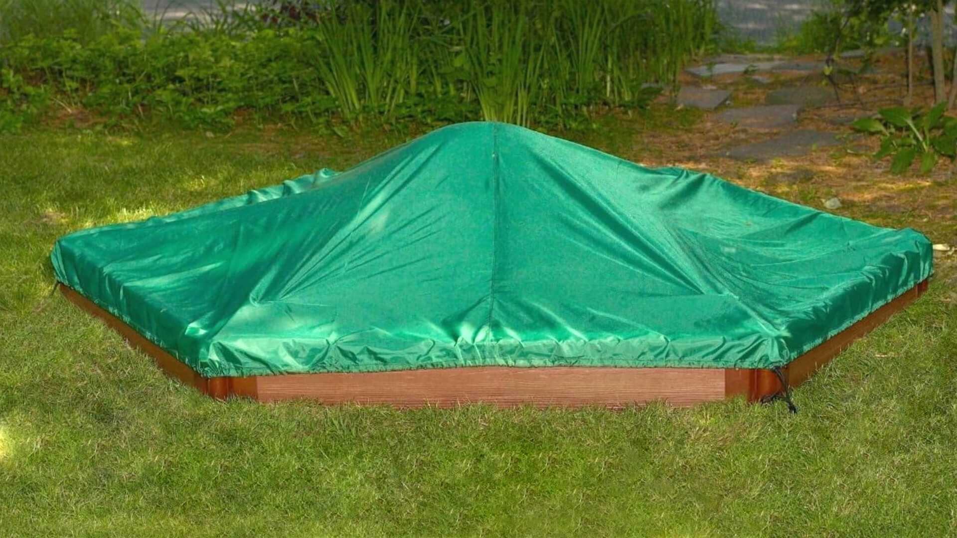 7' x 8' Composite Hexagon Sandbox - 2 Inch Profile