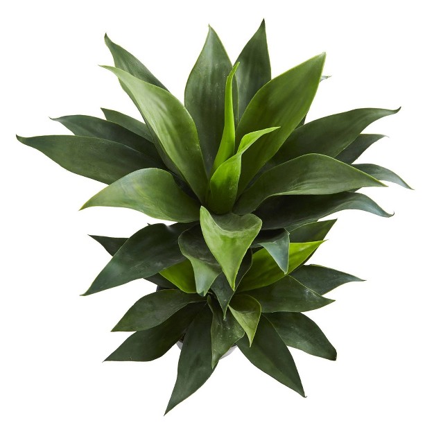 Nearly Natural 29-in Double Agave Succulent Artificial Plant