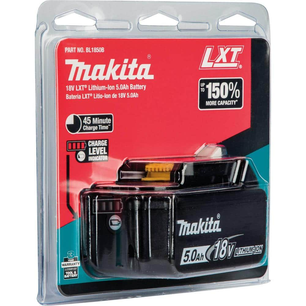 Makita 18V LXT Lithium-Ion High Capacity Battery Pack 5.0Ah with Fuel Gauge BL1850B