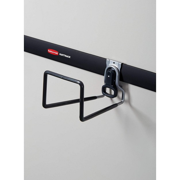 Rubbermaid Fasttrack All In 1 Rail Garage Storage System 50 Pound Capacity Water Garden Hose Hook Black