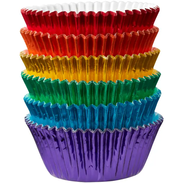 Wilton 72-Count Multicolored Foil Cupcake Liners