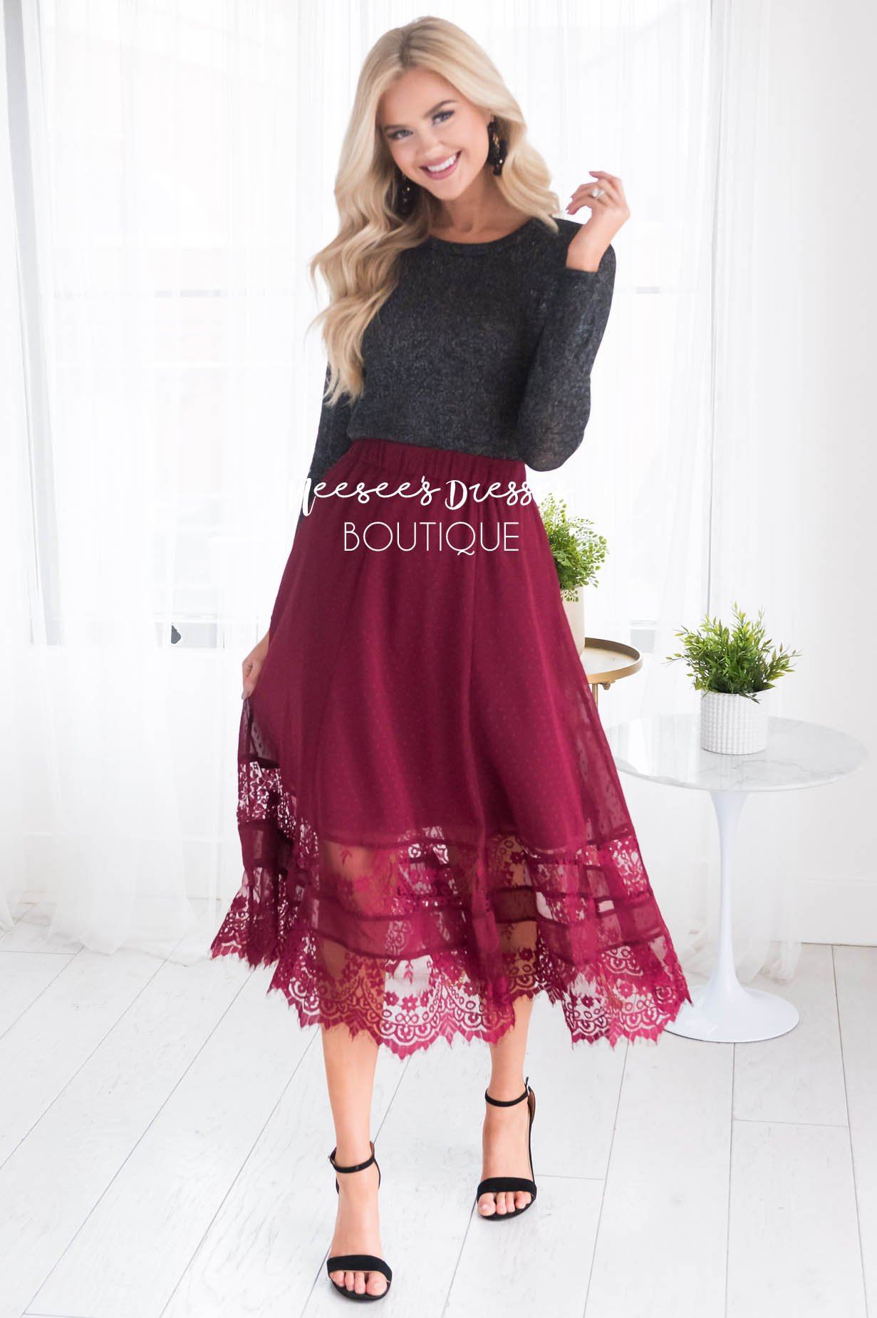 Sheer Joy Lace Skirt