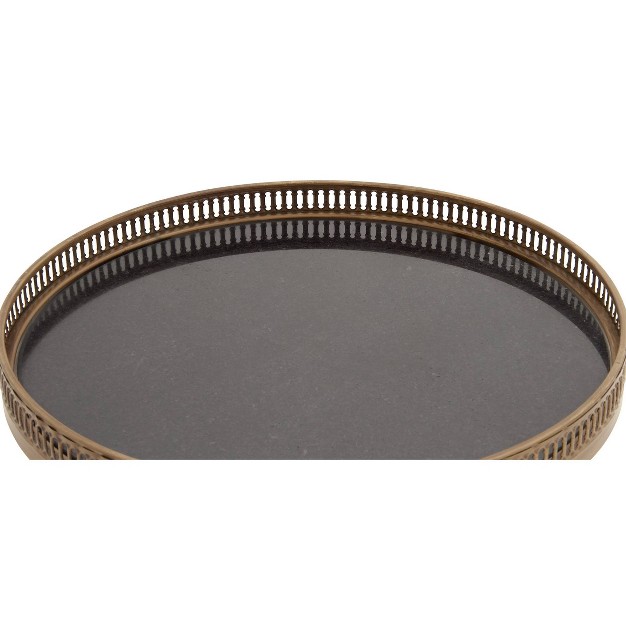 Traditional Iron Accent Table Black Olivia amp May