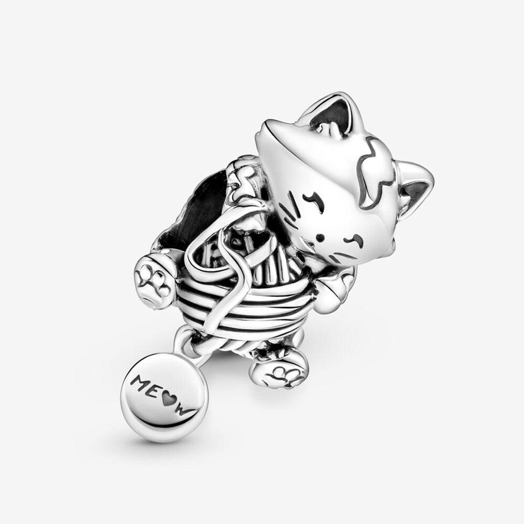 PANDORA  Kitten & Yarn Ball Charm