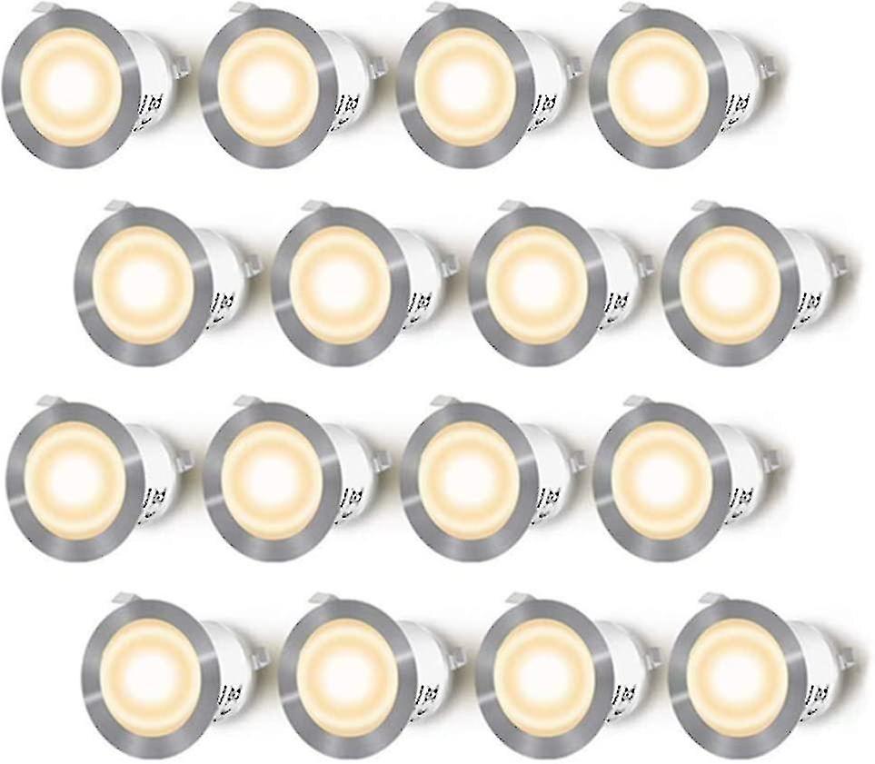 Set Of 16 Led Recessed Spotlights For Wooden Patio Waterproof Ip67