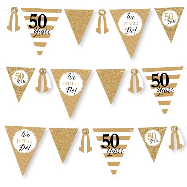 Big Dot Of Happiness We Still Do 50th Wedding Anniversary Diy Anniversary Party Pennant Garland Decoration Triangle Banner 30 Pieces