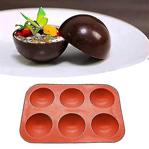 3pcs Semi Sphere Silicone Molds， 6-cavity Baking Mold Chocolate Moulds Round Shape Half Sphere Molds For Making