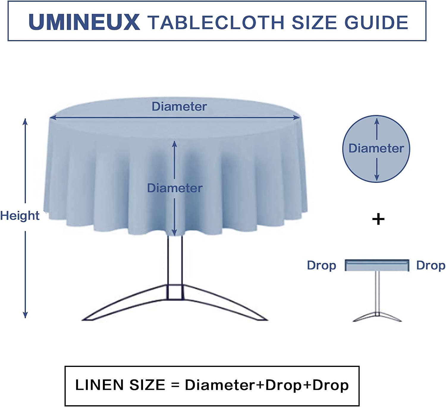 UMINEUX Outdoor Tablecloth with Umbrella Hole and Zipper, Spring/Summer Waterproof Table Cover for Picnic/BBQ/Garden(60" Round, Paisley)