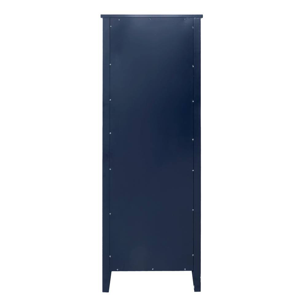 Home Decorators Collection Sturgess 23 in. W x 16 in. D x 62 in. H Navy Blue Linen Cabinet 19111-LT23-NB