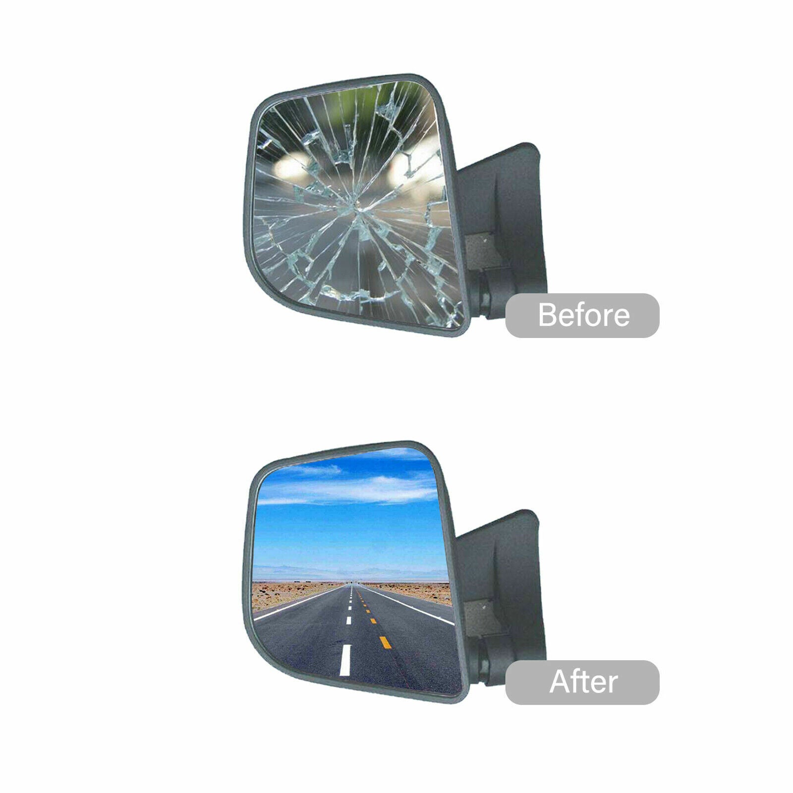 HANADWEO Mirror Glass Passenger Side Right for Volkswagen Passat Rabbit Jetta GTI EOS R32