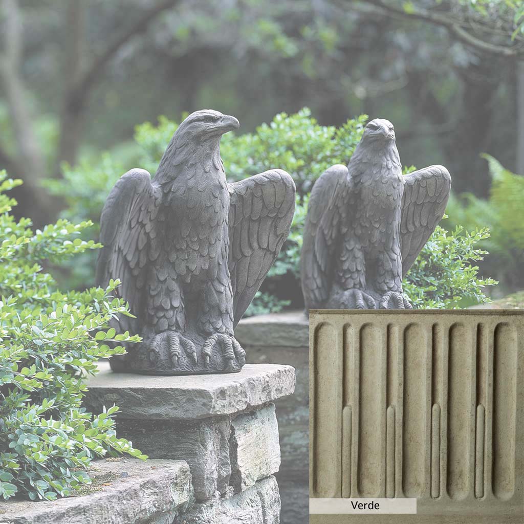 Campania International Eagle Looking Left and Right Statue