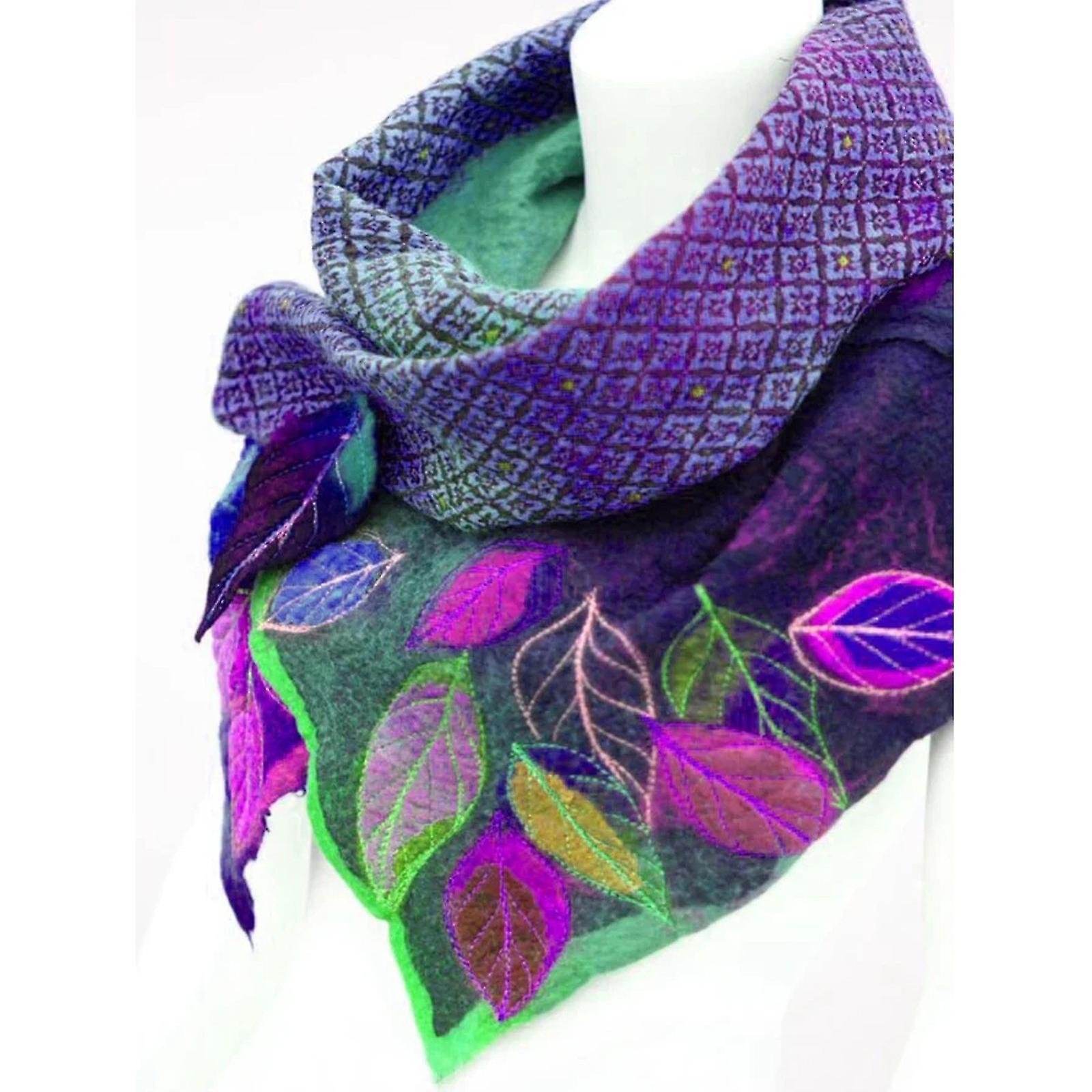 Women Casual Printing Scarf Fashion Retro Multi-purpose Shawl Button Scarf