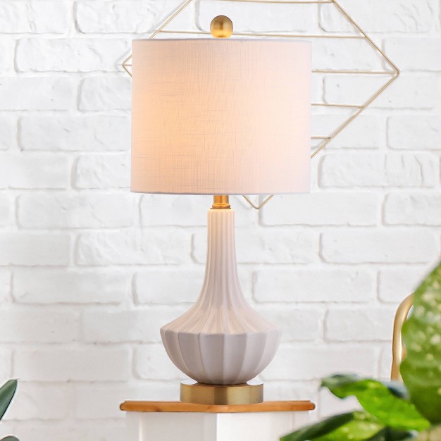 Ceramic Mini Table Lamp includes Led Light Bulb White Dailsygrab