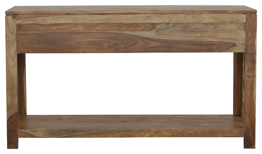 Esther 3 drawer Storage Console Table Natural Sheesham   Modern   Console Tables   by Modon  Houzz