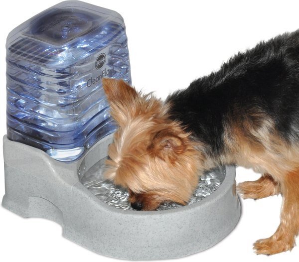 KandH Pet Products CleanFlow Filtered Water Dog Bowl with Reservoir