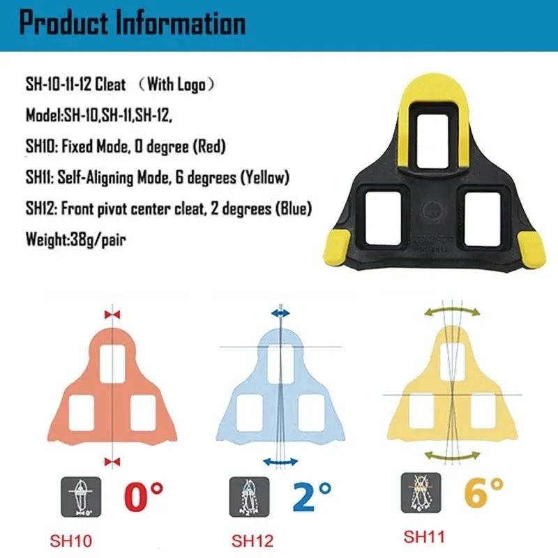 Shimano Road Bike Pedal Cleats SM SH10 SH11 SH12 Bicycle Cleats Cycling Shoe Locking SPD SL Speed System