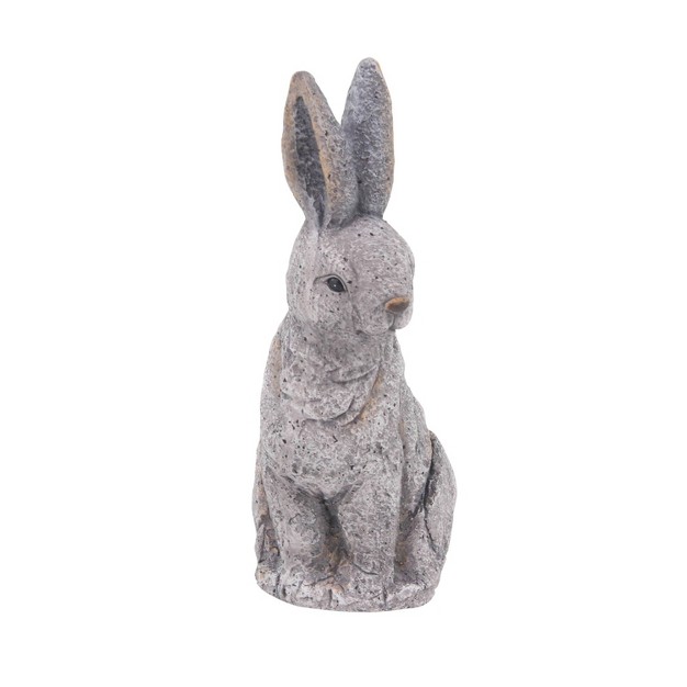 X 11 quot Magnesium Oxide Country Rabbit Garden Sculpture Gray Olivia amp May