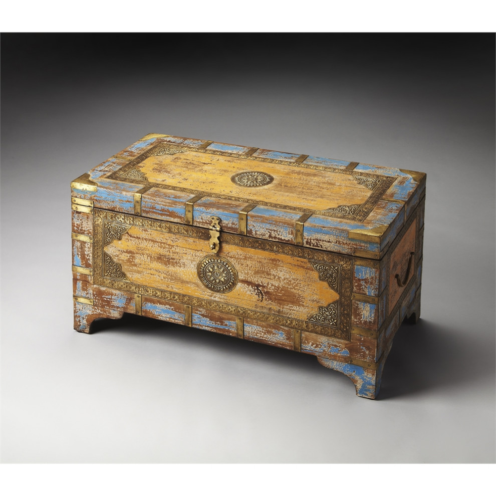 Vintage Treasure Storage Trunk  Belen Kox   Contemporary   Coffee Tables   by BisonOffice  Houzz