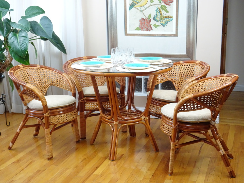 Pelangi Lounge Chair  Natural Rattan Wicker  Handmade   Tropical   Dining Chairs   by RattanUSA  Houzz