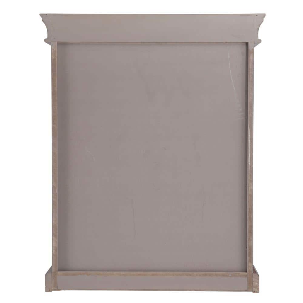 Home Decorators Collection Naples 25 in W x 31 in H x 8 in D Framed SurfaceMount Bathroom Medicine Cabinet in Distressed Grey